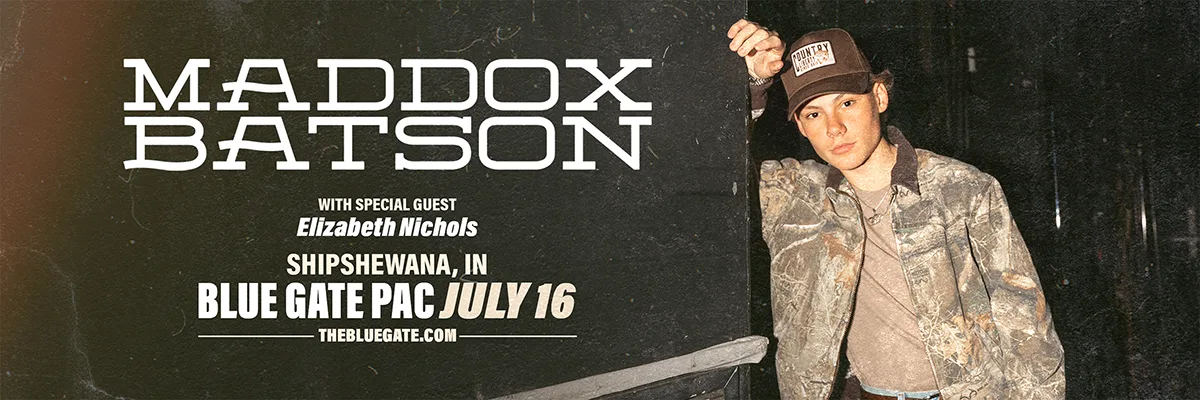 Maddox Batson feat. Elizabeth Nichols - July 16, 2026 - Shipshewana, IN